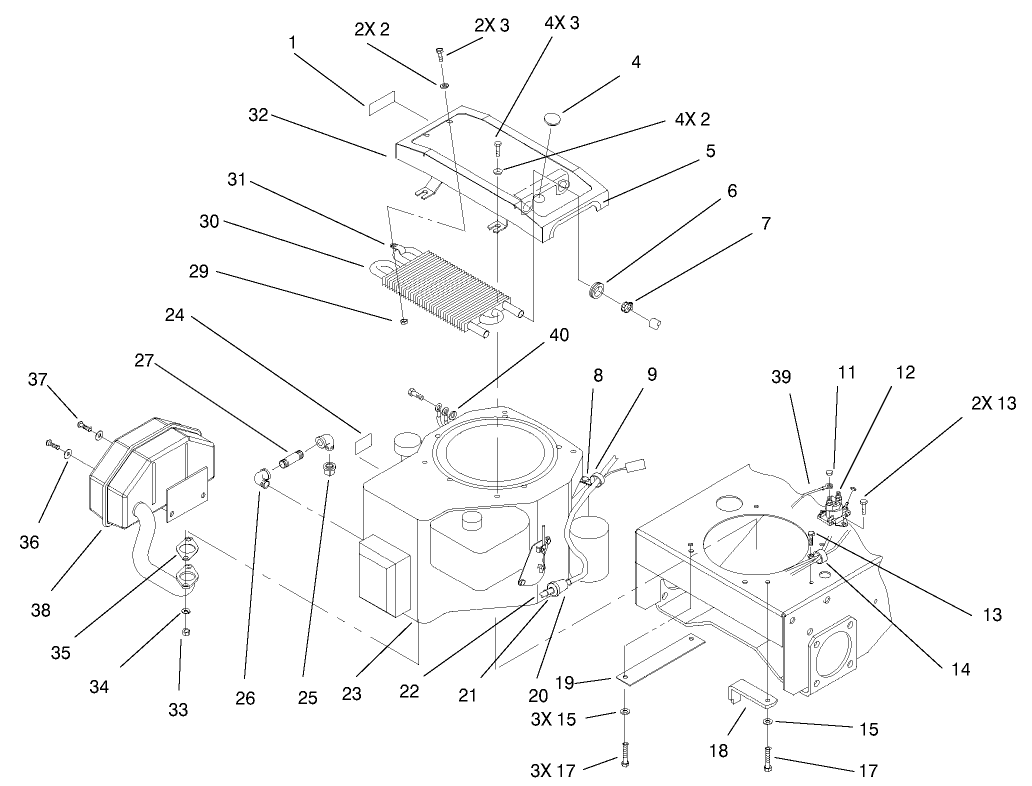 Engine & Oil Cooler Assembly