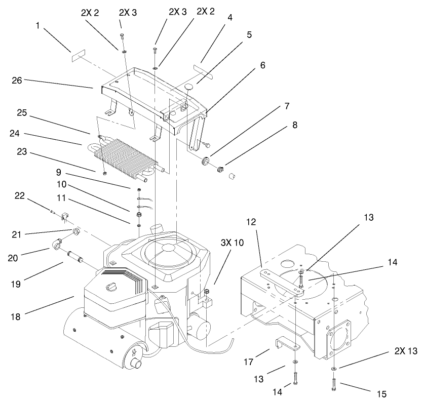 Engine & Oil Cooler Assembly