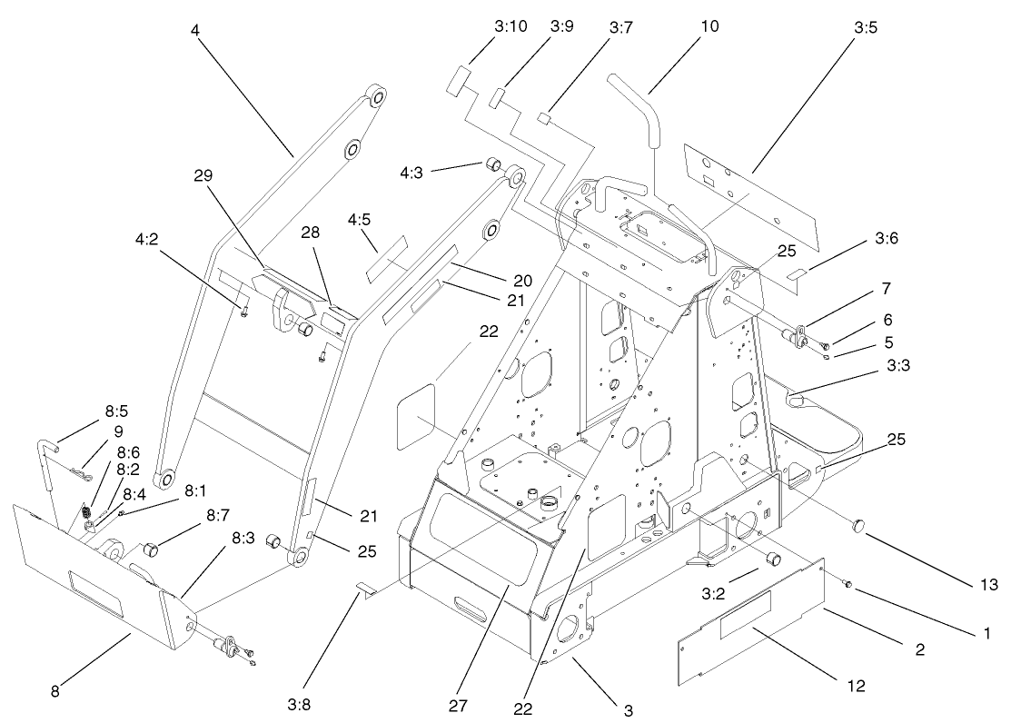 Frame And Loader Arm Assembly