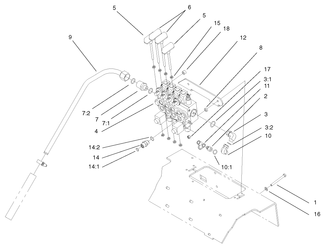 4-Spool Valve Assembly
