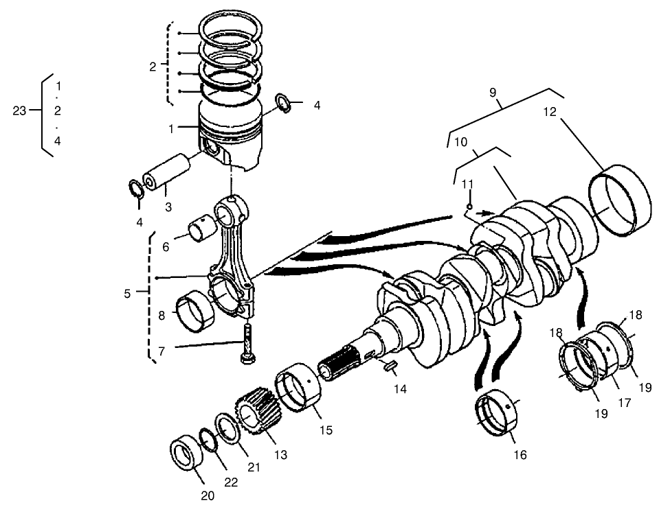 Piston And Crankshaft Assembly
