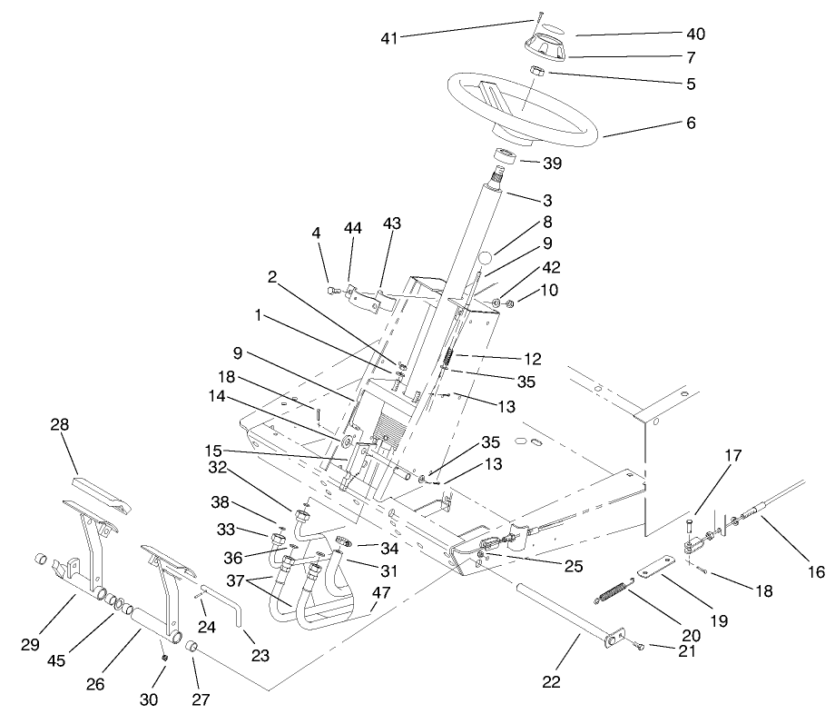 Power Steering & Brake Pedal Assembly