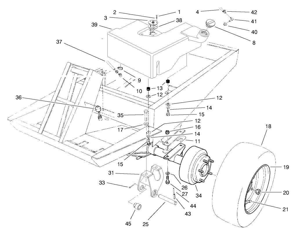 Fuel Tank And Axle Assembly