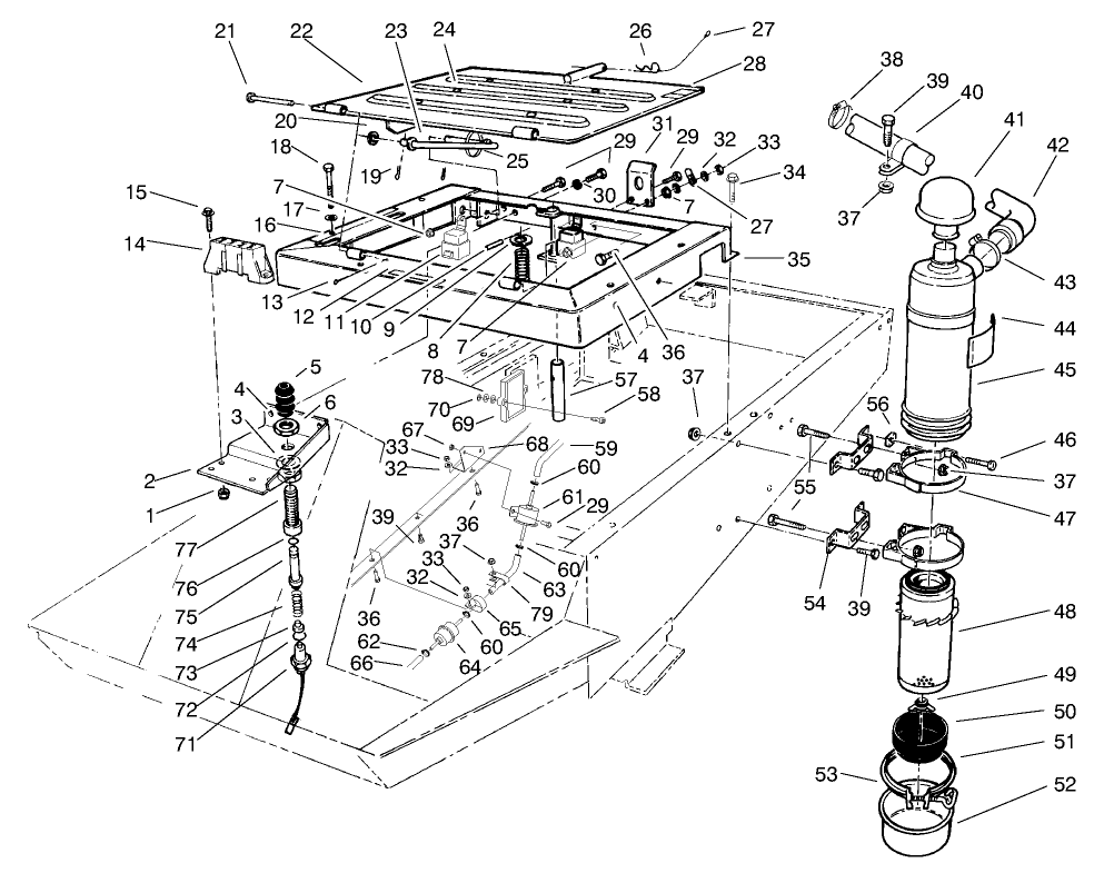 Seat Frame & Air Cleaner Assembly