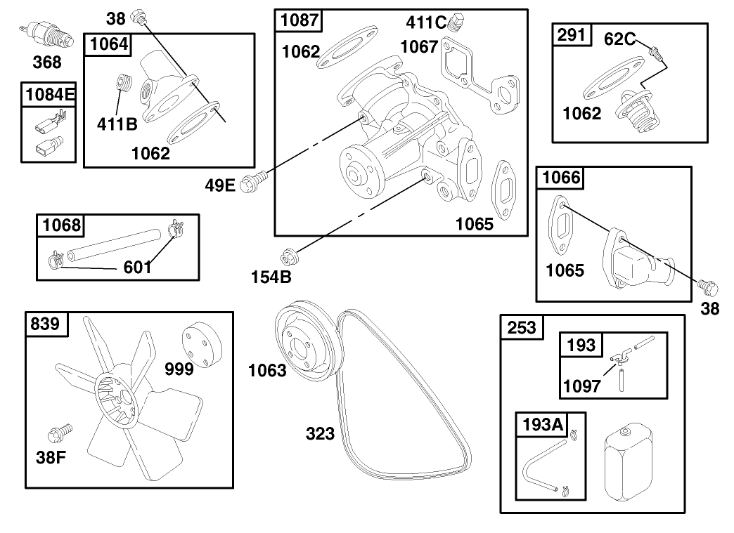 Water Pump & Fan Assembly
