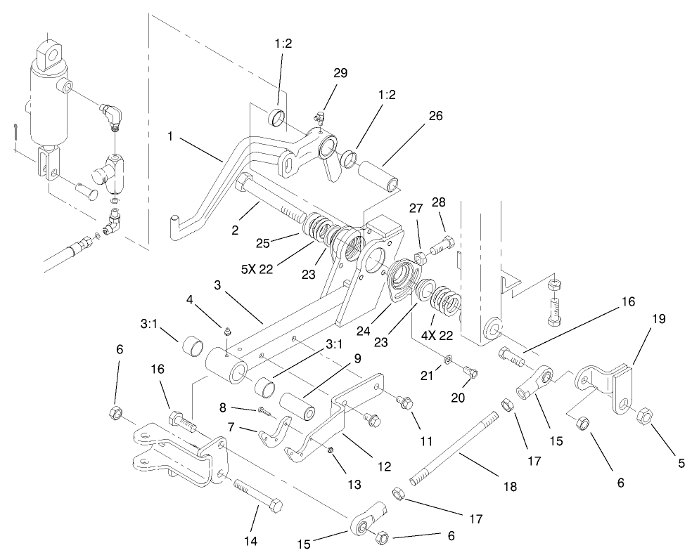 Center Lift Arm Assembly