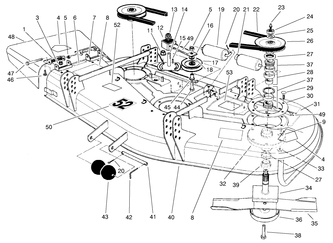Deck And Spindle Assembly