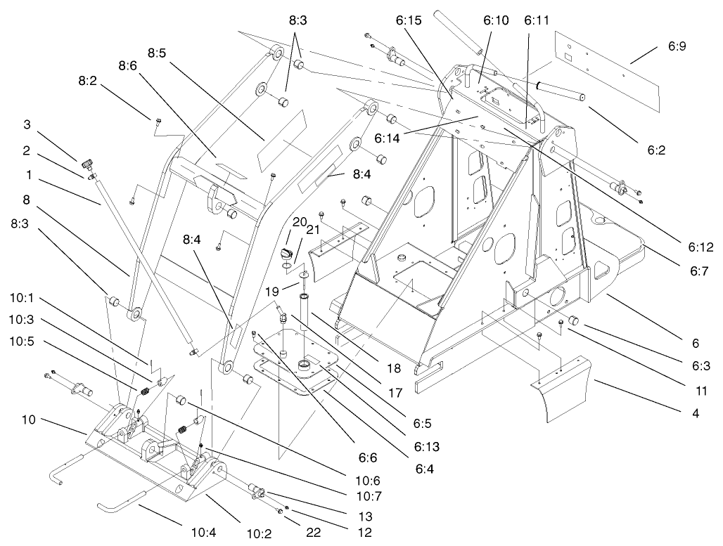 Frame And Loader Arm Assembly