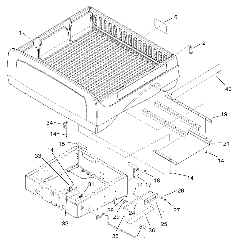 Box And Tailgate Installation Assembly
