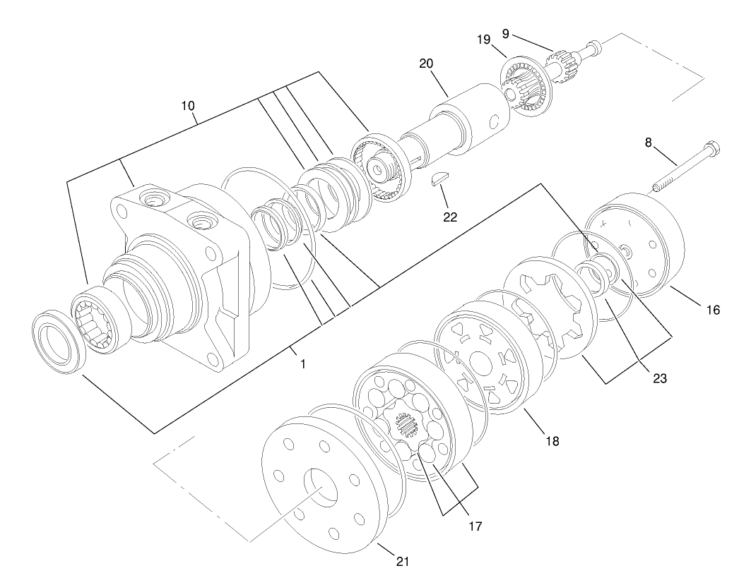 Hydraulic Wheel Motor Assembly No. 75-9990