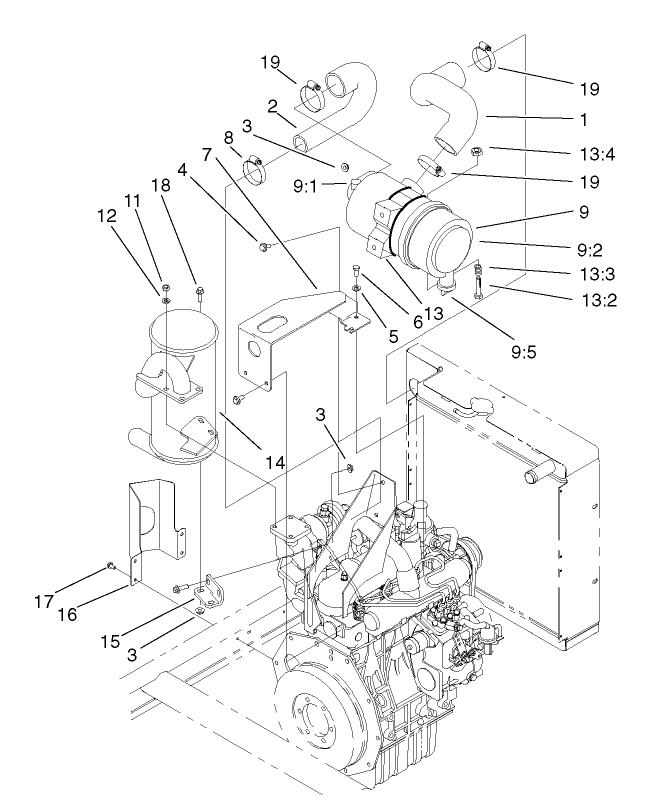 Air Cleaner And Muffler Assembly