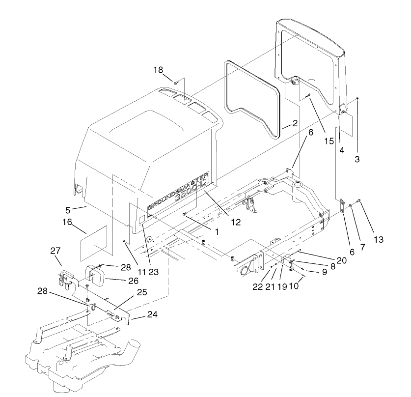 Hood-Screen Assembly