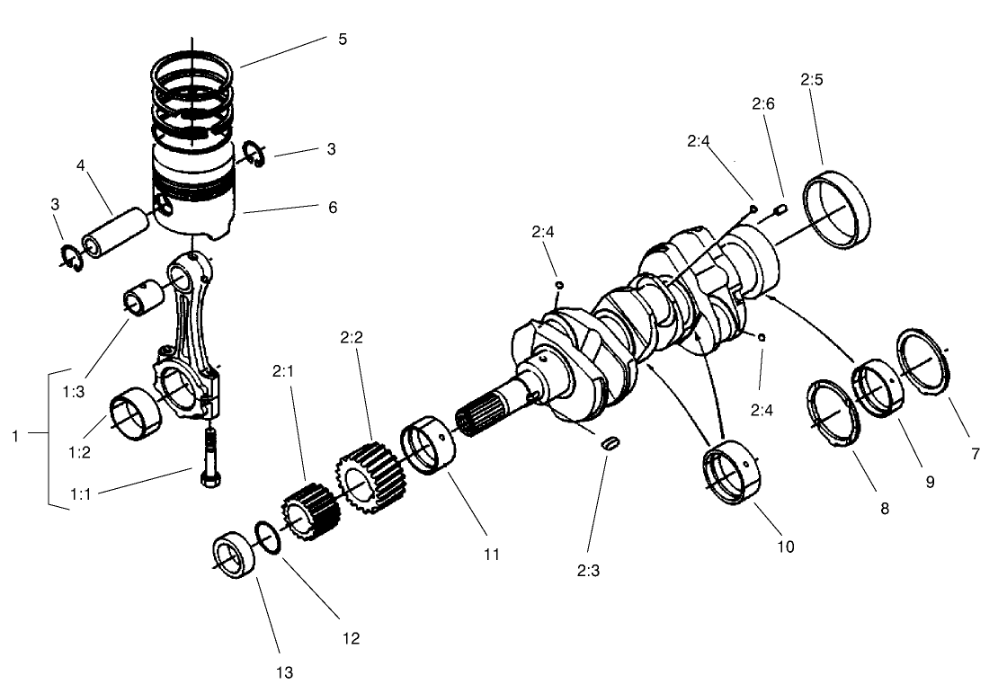 Piston And Crankshaft Assembly