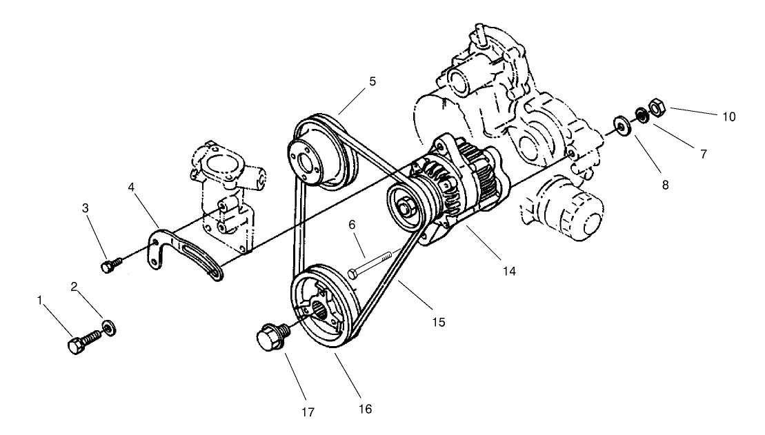 Alternator And Pulley Assembly