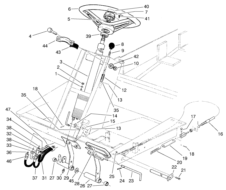 Power Steering & Brake Pedal Assembly