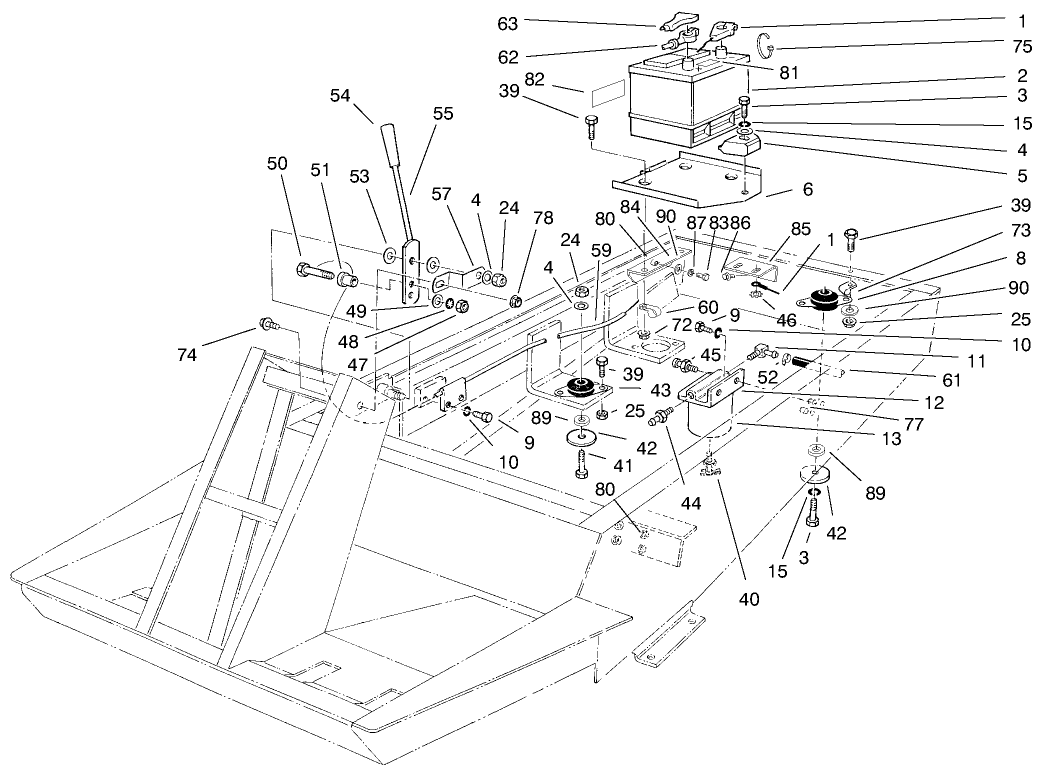 Battery & Engine Mount Assembly