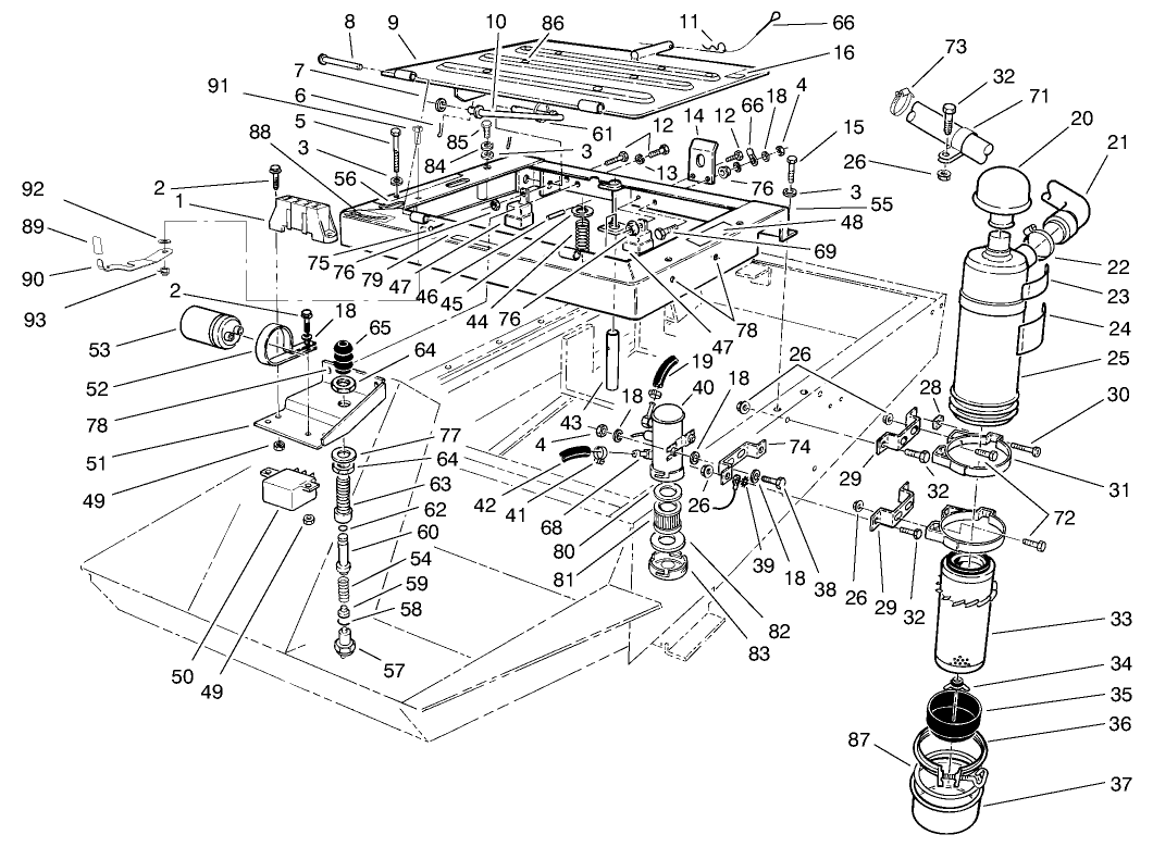 Seat Frame & Air Cleaner Assembly