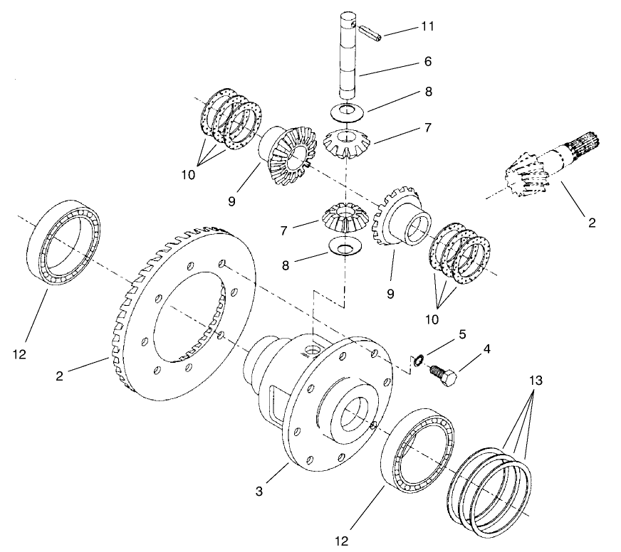 Rear Axle Assembly No. 95-7501 (continued) Differential Assembly