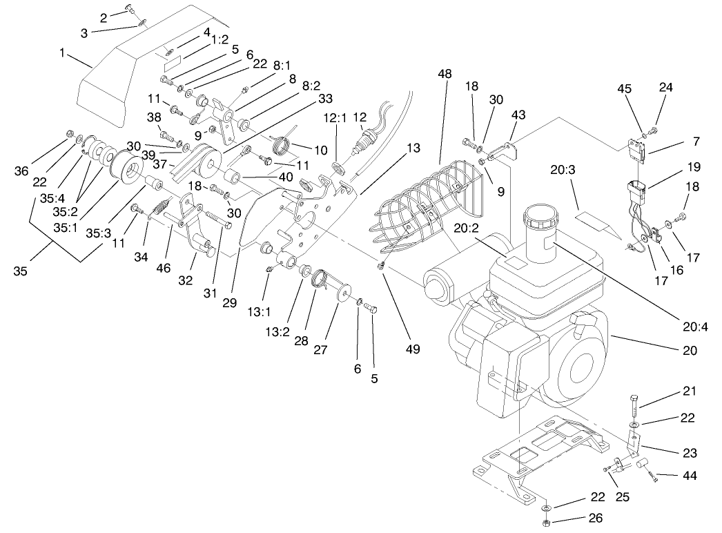Engine And Bellcrank Assembly