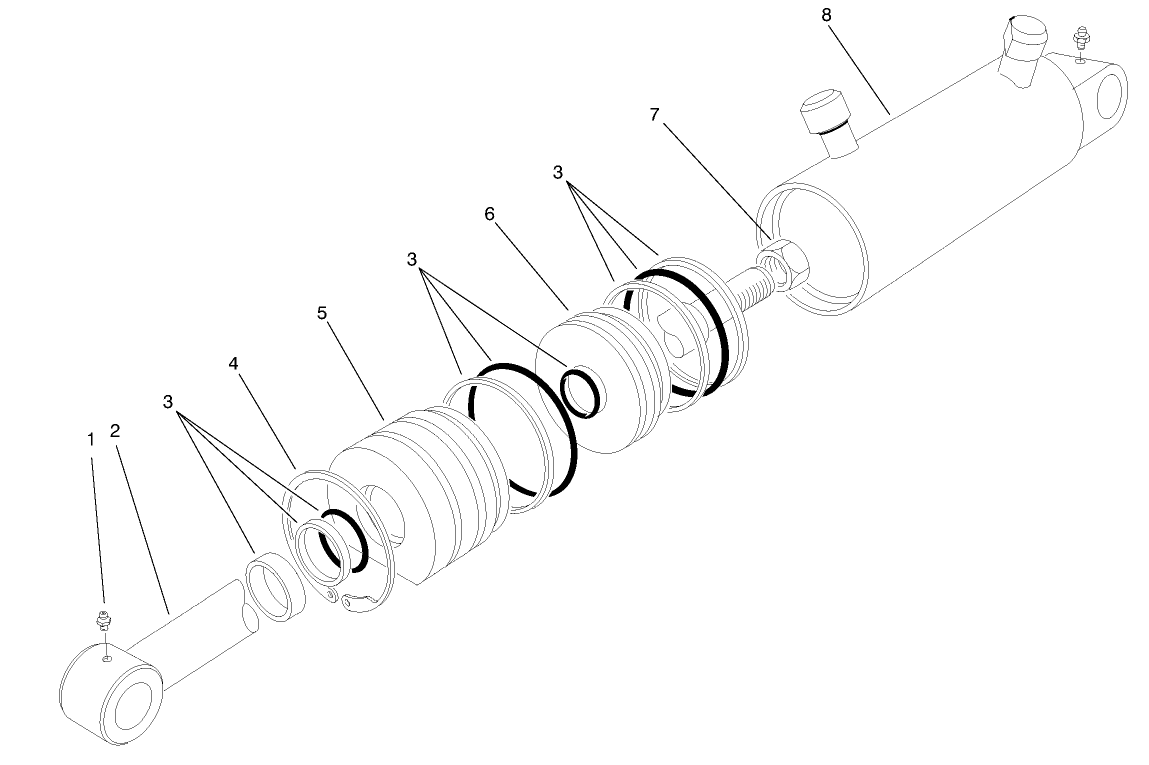 Hydraulic Cylinder Assembly No. 100-6586 (2-1/2