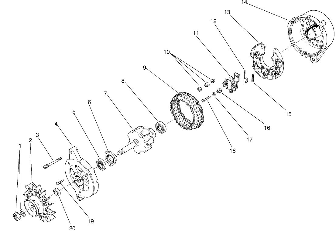 Alternator Assembly No. 43-0390