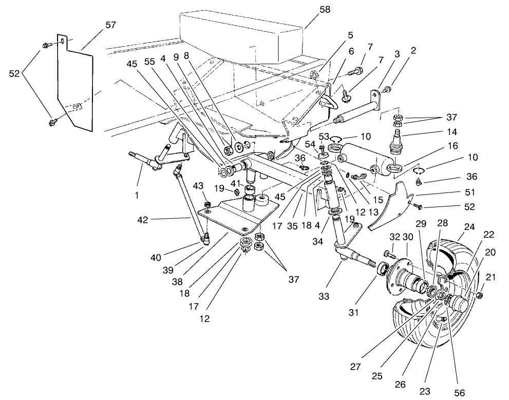 Rear Axle And Wheel Assembly