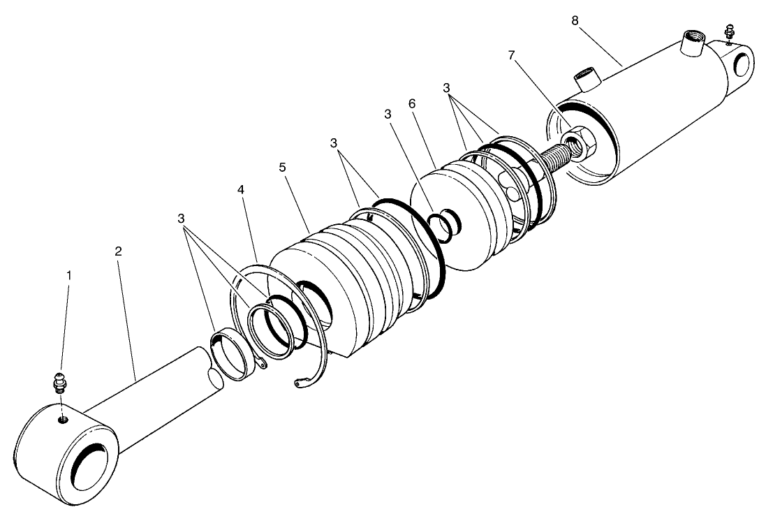 Hydraulic Lift Cylinder Assembly No. 100-6591 (3