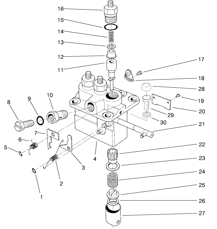 Fuel Injection Pump Assembly (continued)(used On Serial No. 60120 & Up)