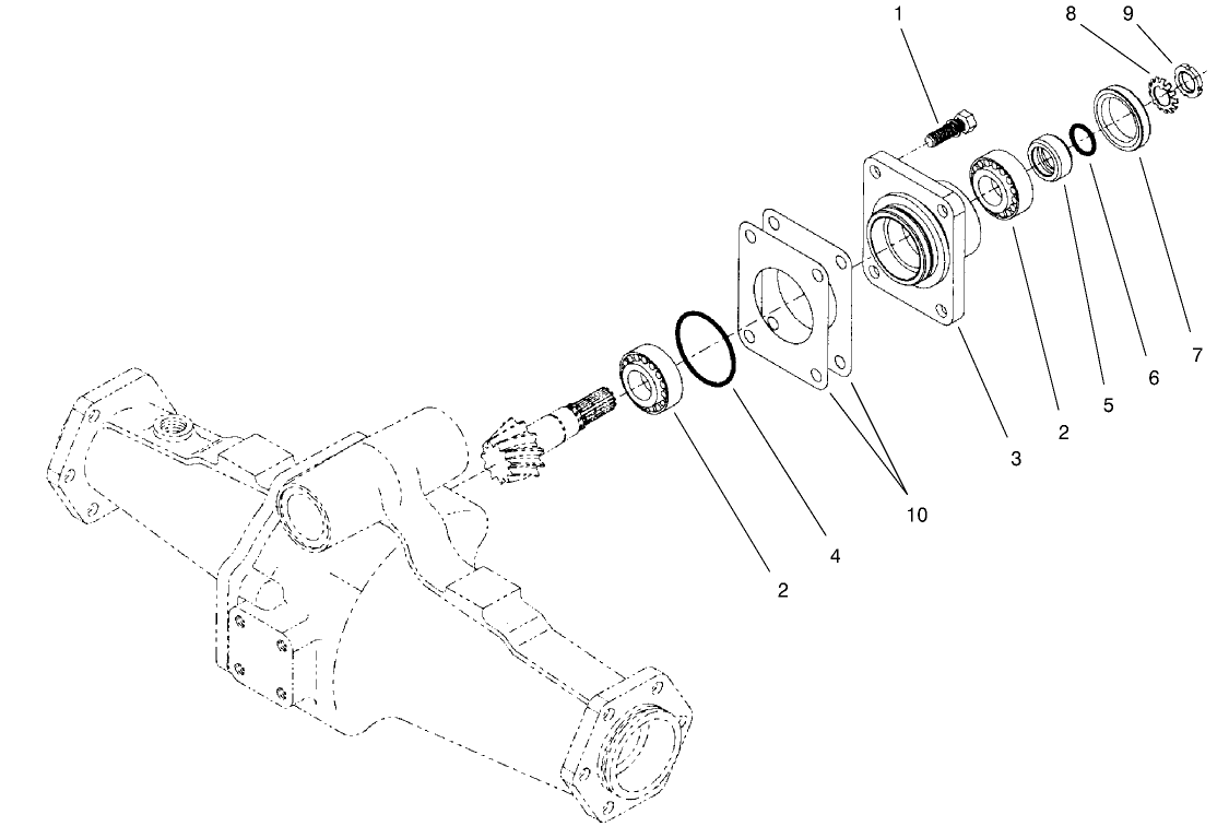 Rear Axle Assembly No. 95-7501 Bevel Pinion Shaft Assembly