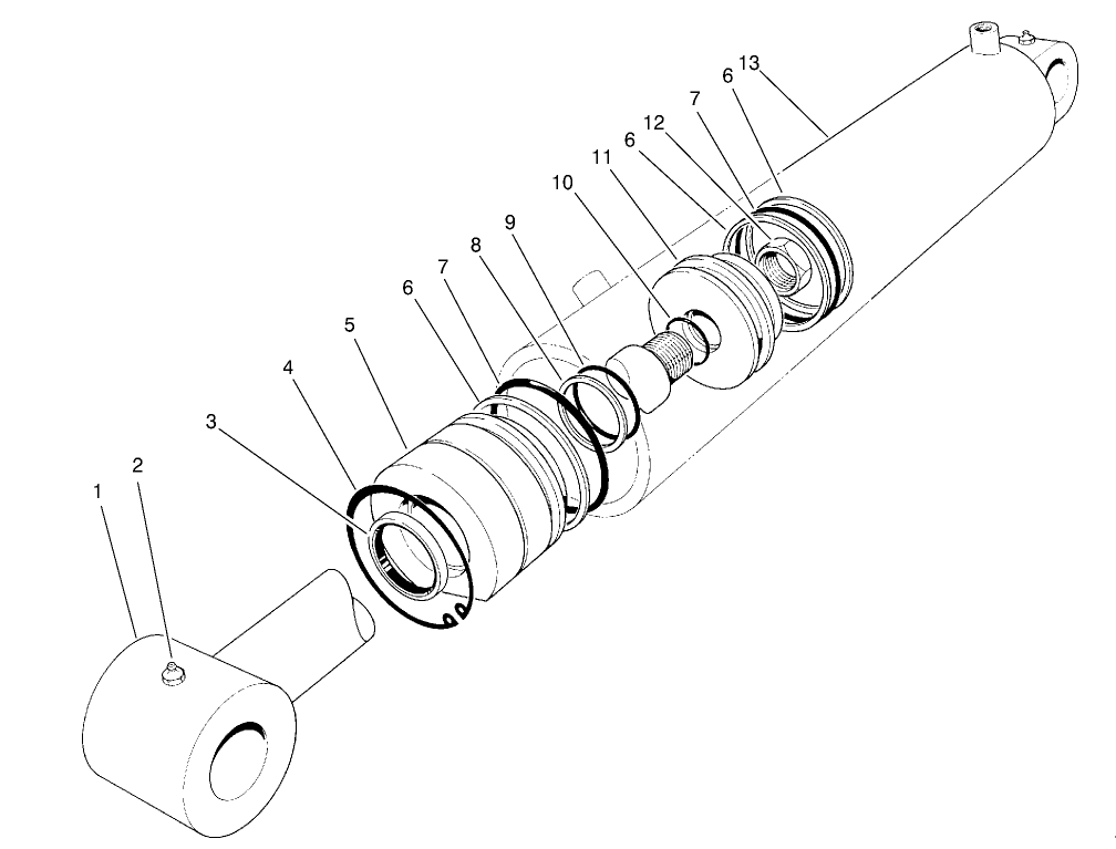 Hydraulic Lift Cylinder Assembly No. 100-6586 (2-1/2