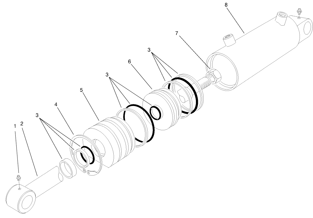Hydraulic Lift Cylinder Assembly No. 100-6591 (3