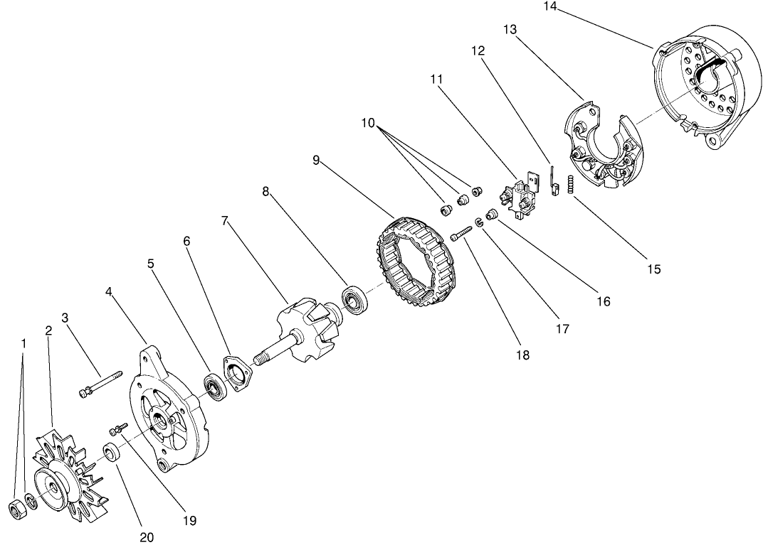 Alternator Assembly No. 43-0390
