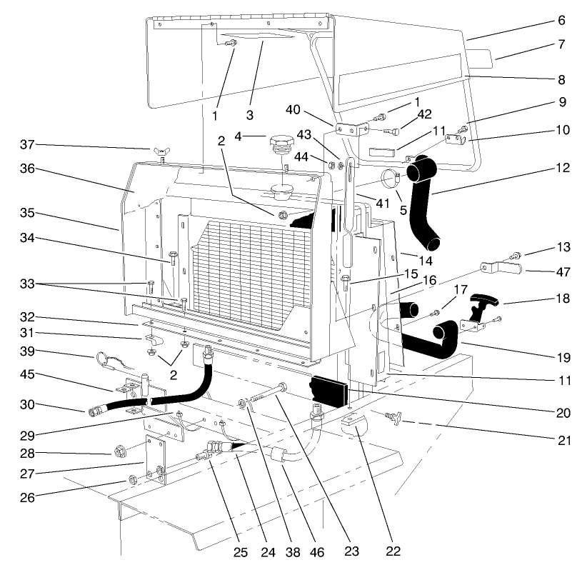 Radiator & Hood Assembly