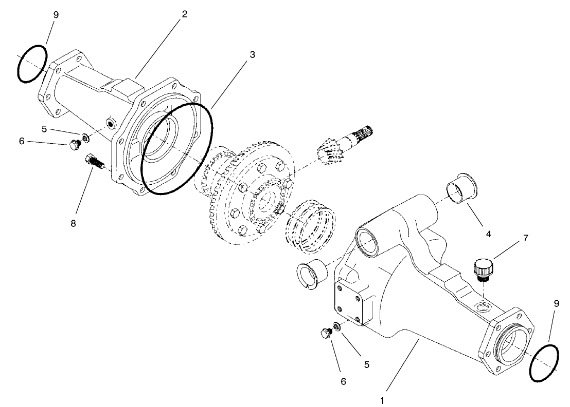 Rear Axle Assembly No. 95-7501 (continued) Axle Support Assembly