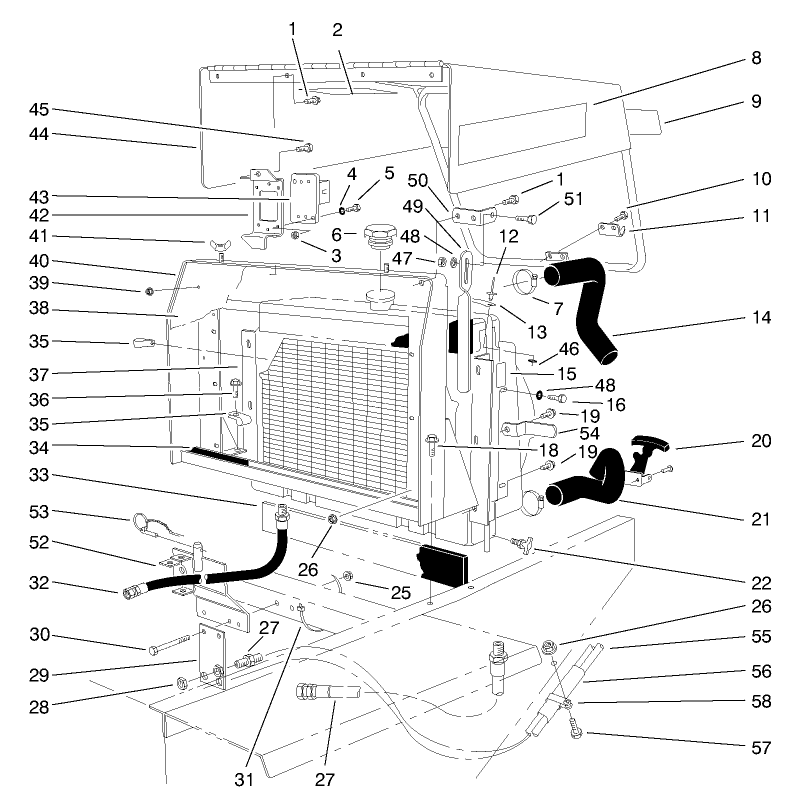 Radiator & Hood Assembly