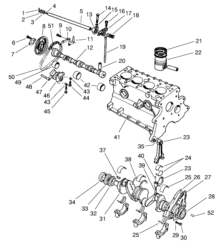Crankshaft & Camshaft Assembly (continued)