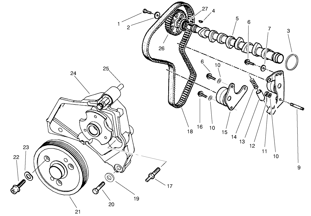 Camshaft And Fan Support Assembly