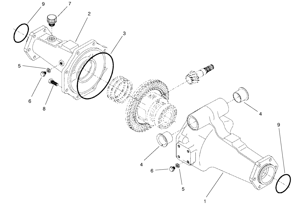 Rear Axle Assembly No. 95-7500 (continued) Axle Support Assembly