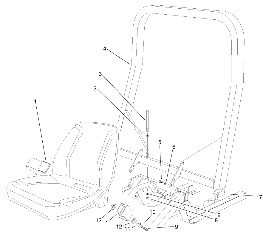 R.o.p.s. Assembly (standard For Model No. 30455)(optional For Model No. 30450)