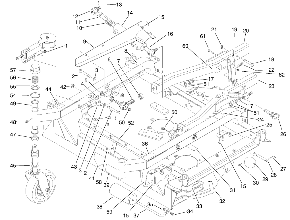 Center Deck And Carrier Frame Assembly
