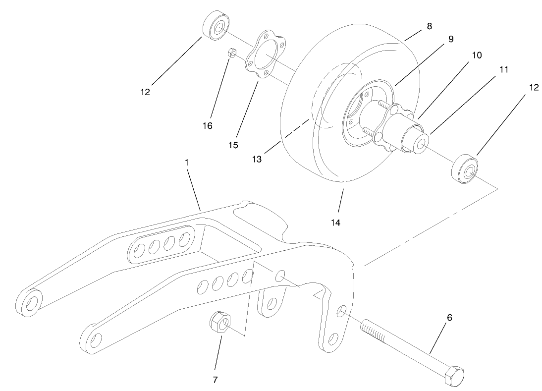Rear Pivot Arm Assembly