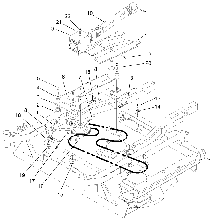 Gear Box, Mount And Drive Shaft Assembly