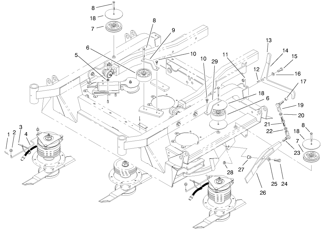 Center Deck Pulley Assembly