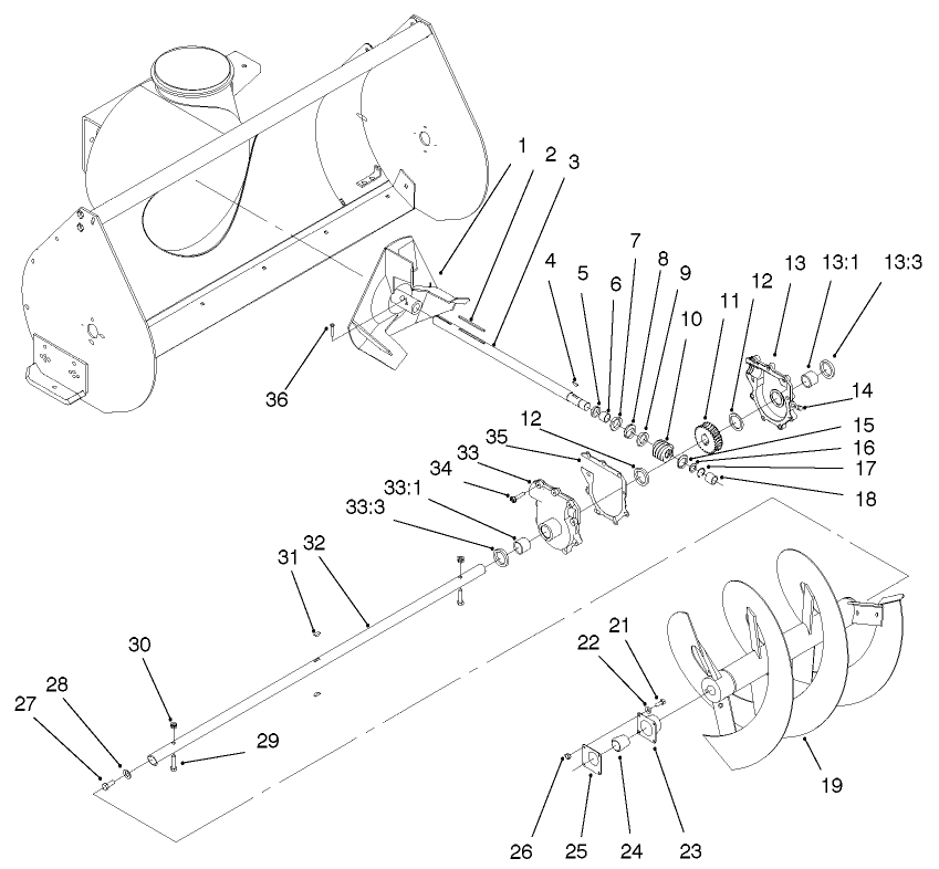 Auger And Gearcase Assembly