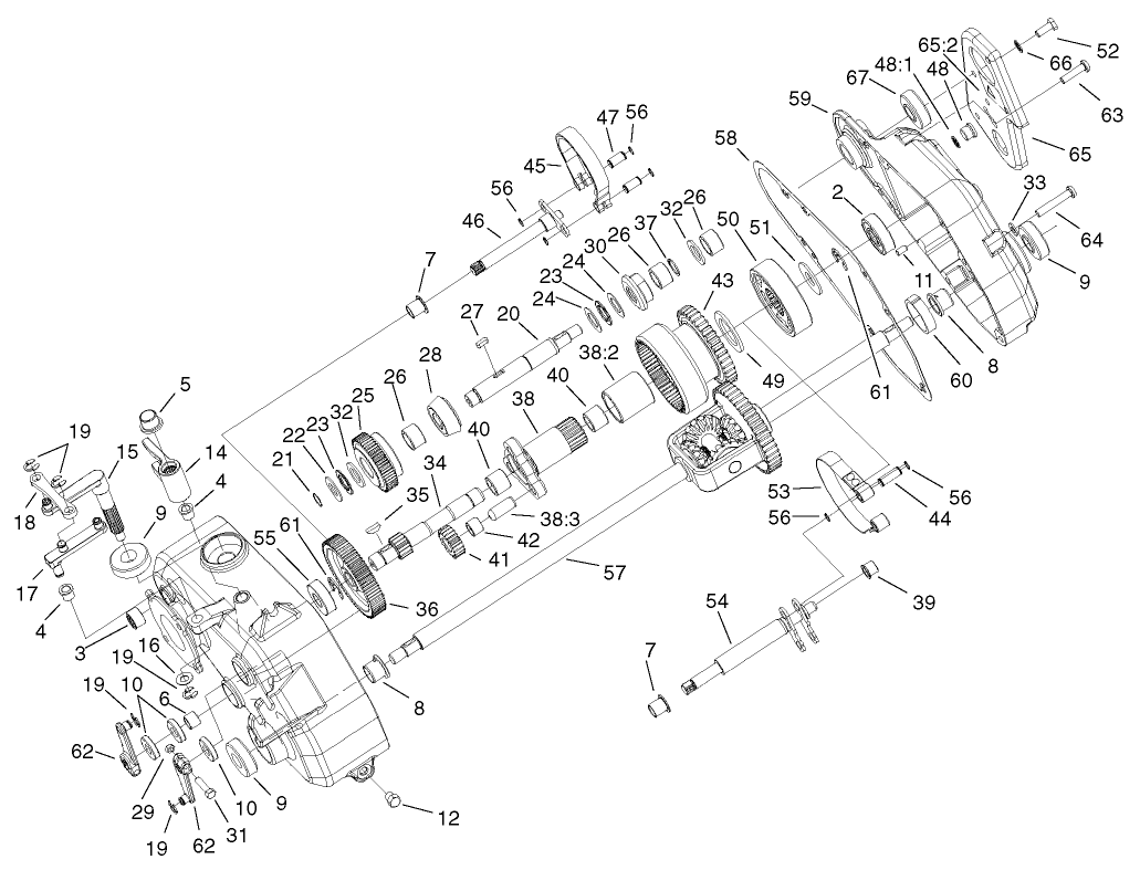 Gearbox Assembly No. 99-3775