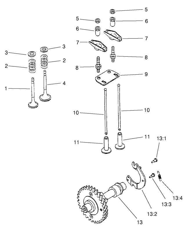 Camshaft And Valves Assembly