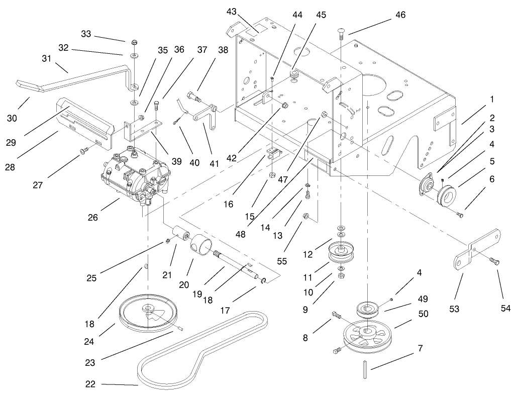 Transmission & Drive Pulley Assembly