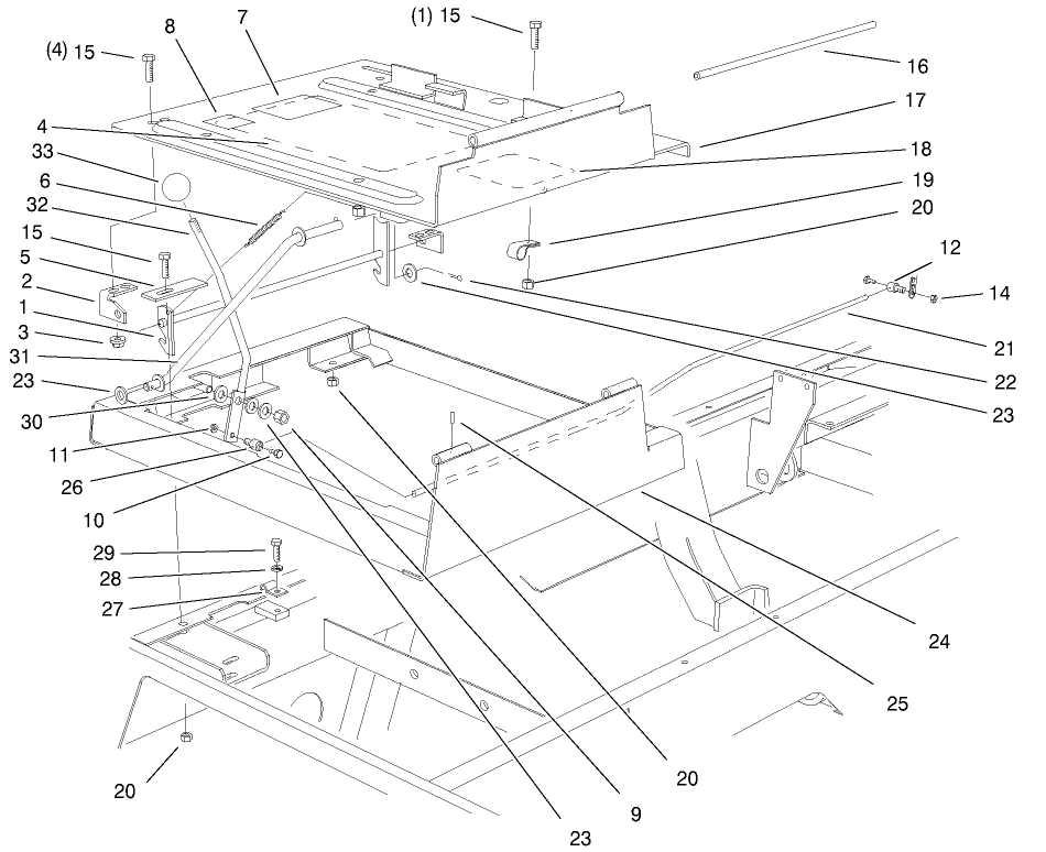 Seat Frame And Throttle Assembly