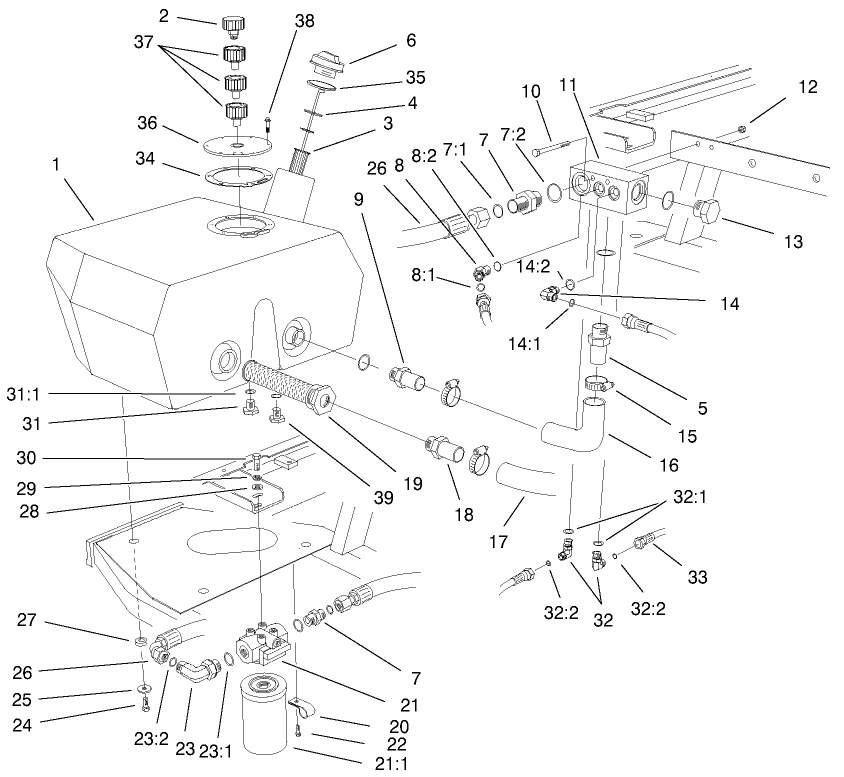 Hydraulic Filter And Reservoir Assembly