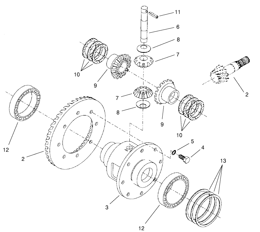 Rear Axle Assembly No. 98-3925 (continued) Differential Assembly